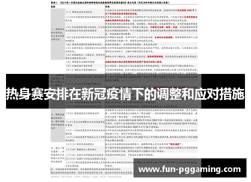 热身赛安排在新冠疫情下的调整和应对措施